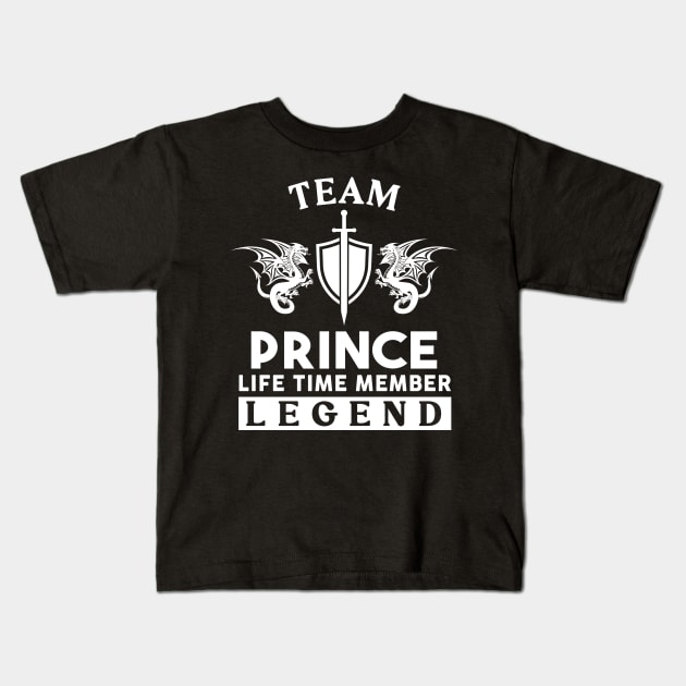 Prince Name T Shirt - Prince Life Time Member Legend Gift Item Tee Kids T-Shirt by unendurableslemp118